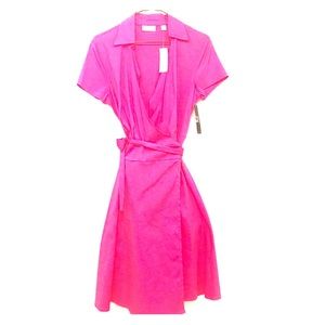 NEW YORK & COMPANY STRETCH Wrap Around Pink Dress